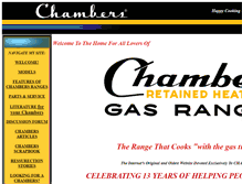 Tablet Screenshot of chamberstoves.net